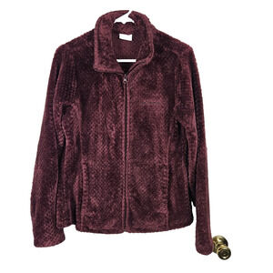 Columbia Womens M Fire Side Sherpa Full Zip Textured Jacket Fleece Gorpcore 0668